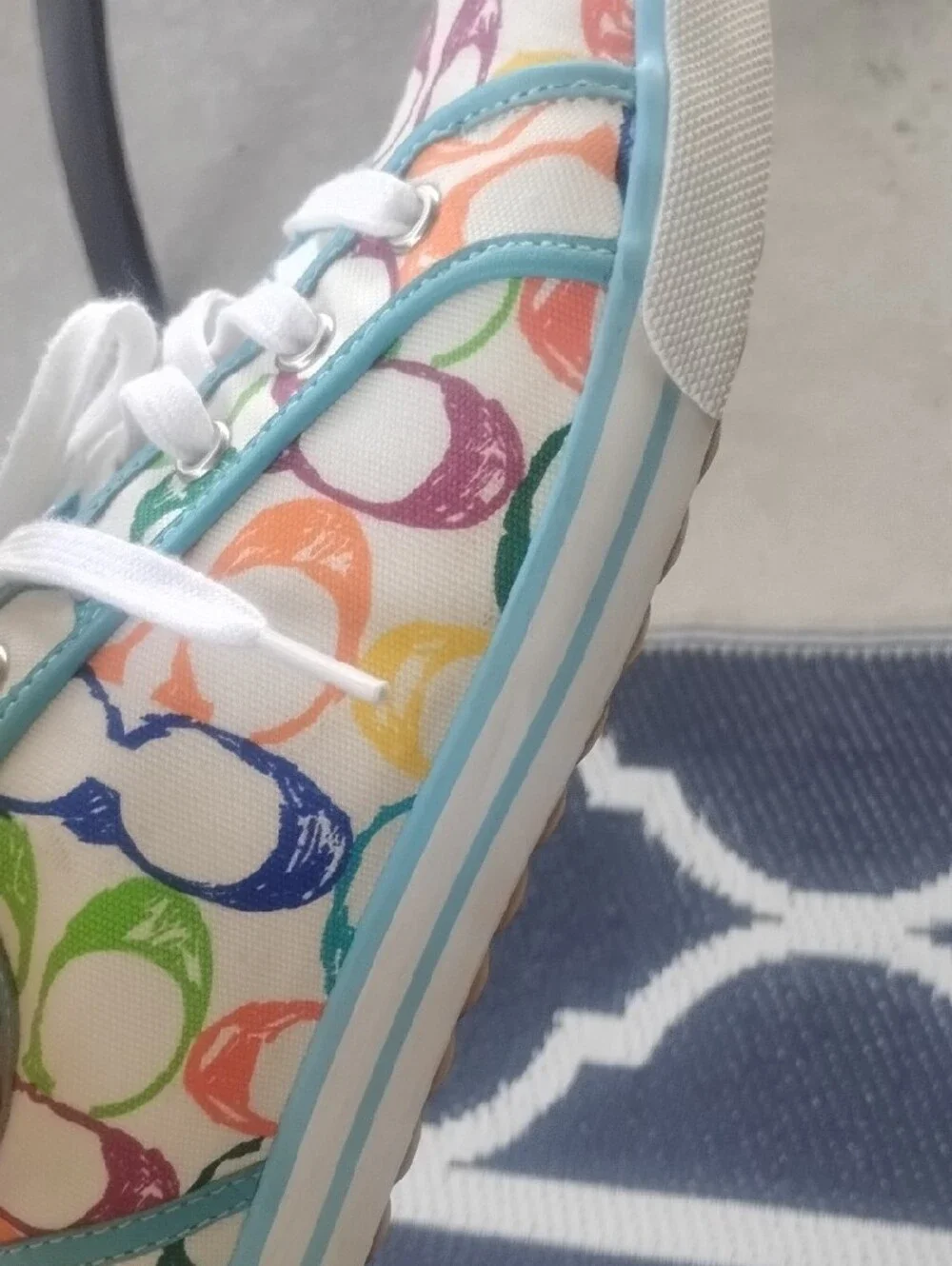 Coach Dawnell Signature Print Canvas Sneakers Size 10 - Picture 10 of 16